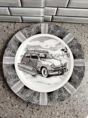Slice of Life Surf Wood Station Wagon Collector's Dinner Plate